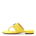 Gucci Yellow Quilted Leather Sandals