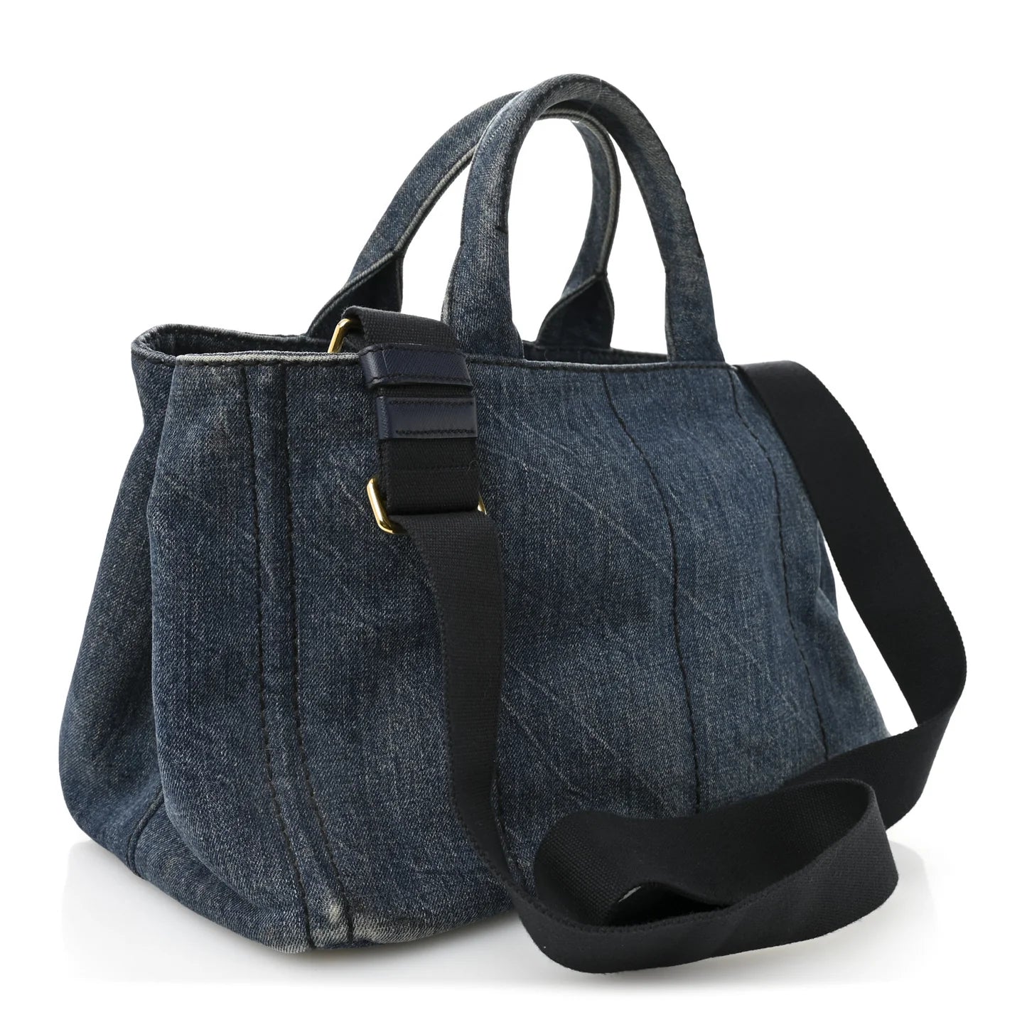 Prada Blue Denim Canapa Tote