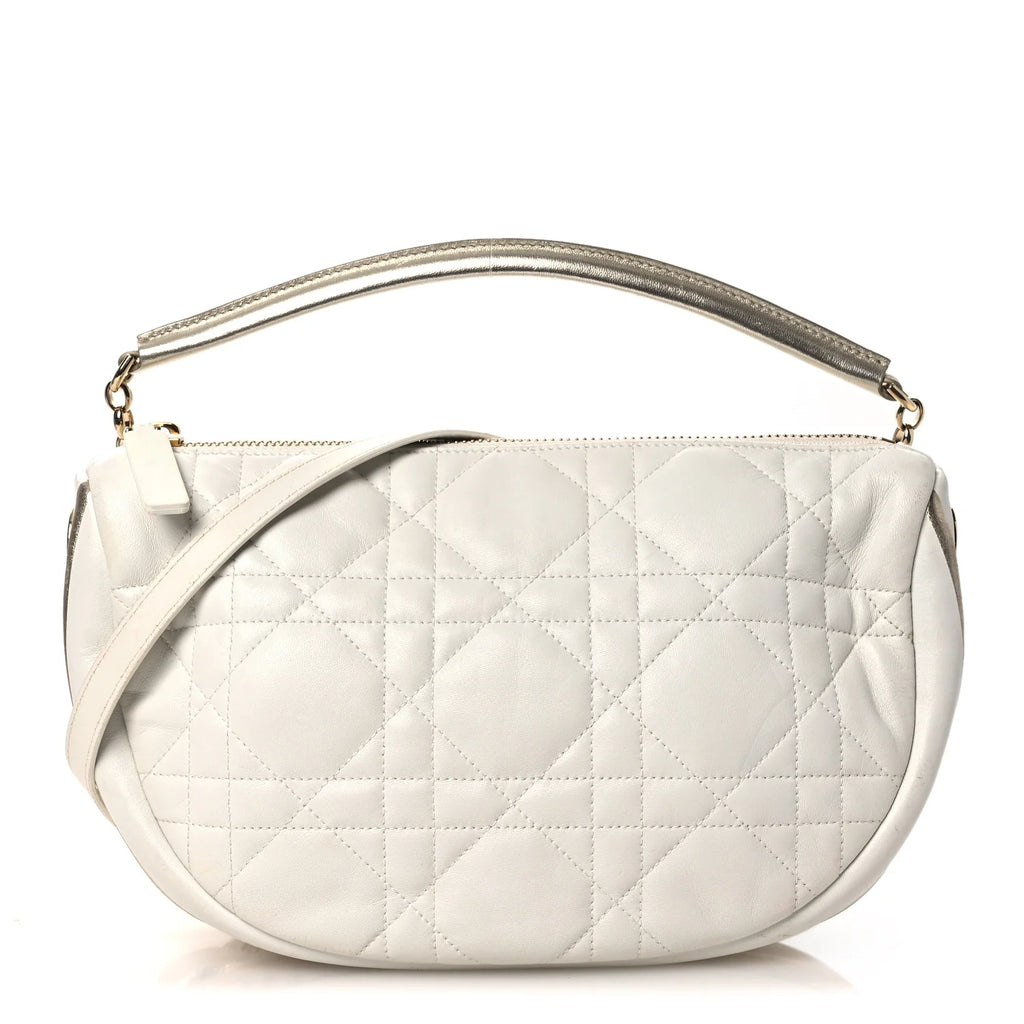 Dior White Cannage Vibe Bag
