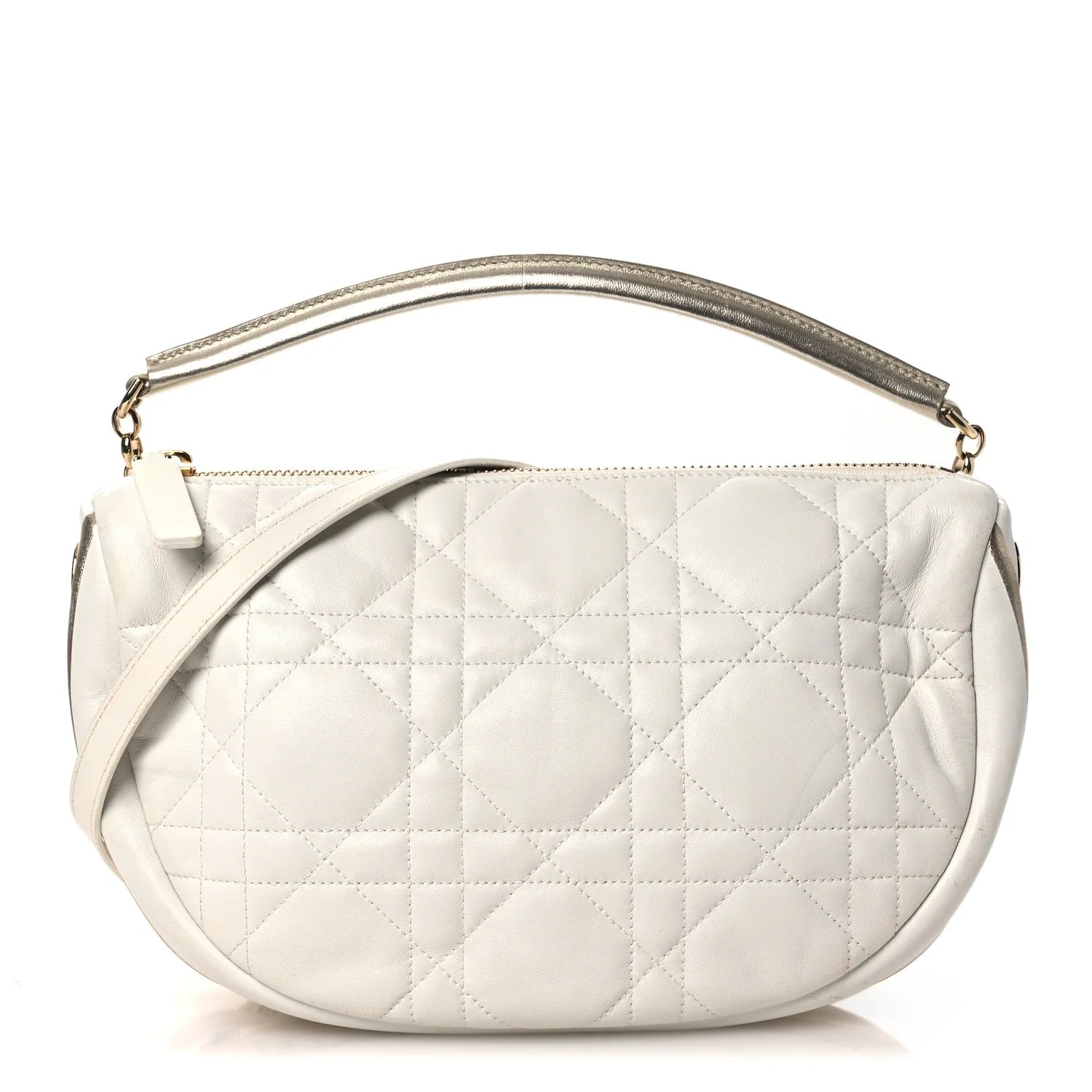 Dior White Cannage Vibe Bag