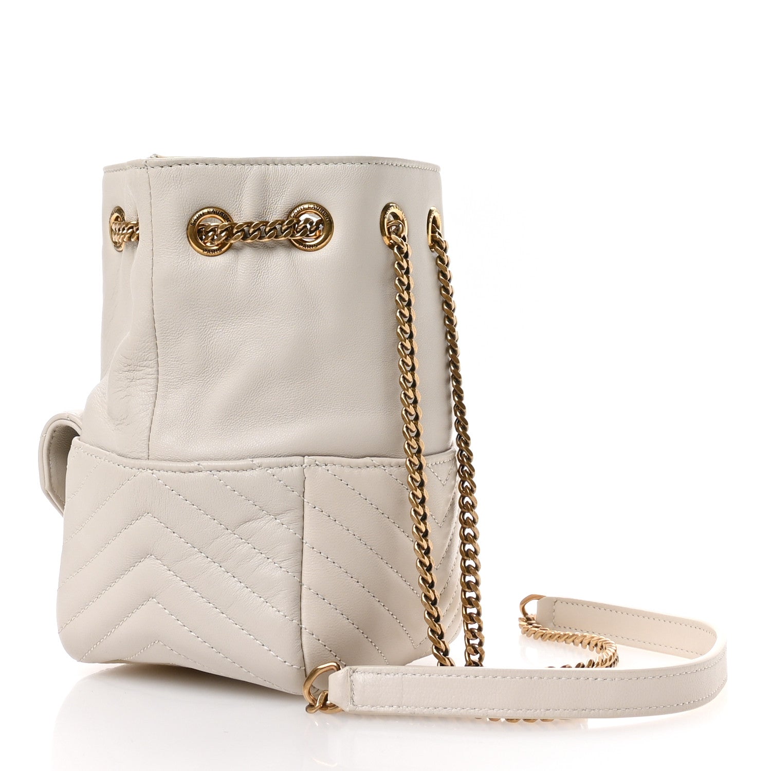 Saint Laurent Cream Joe Bucket Bag