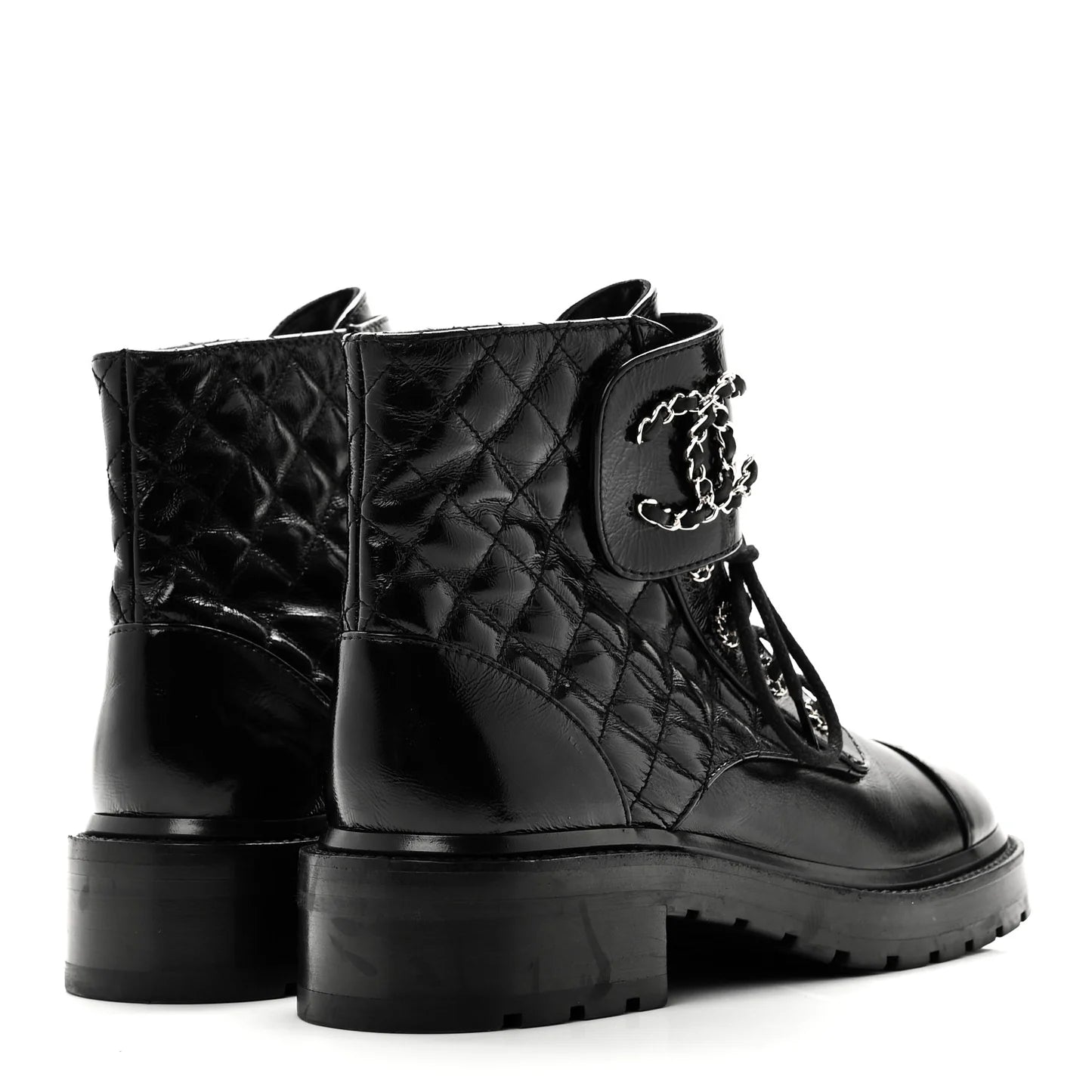 Chanel Quilted Leather Combat Boots