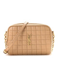 Saint Laurent Beige Quilted Crossbody
