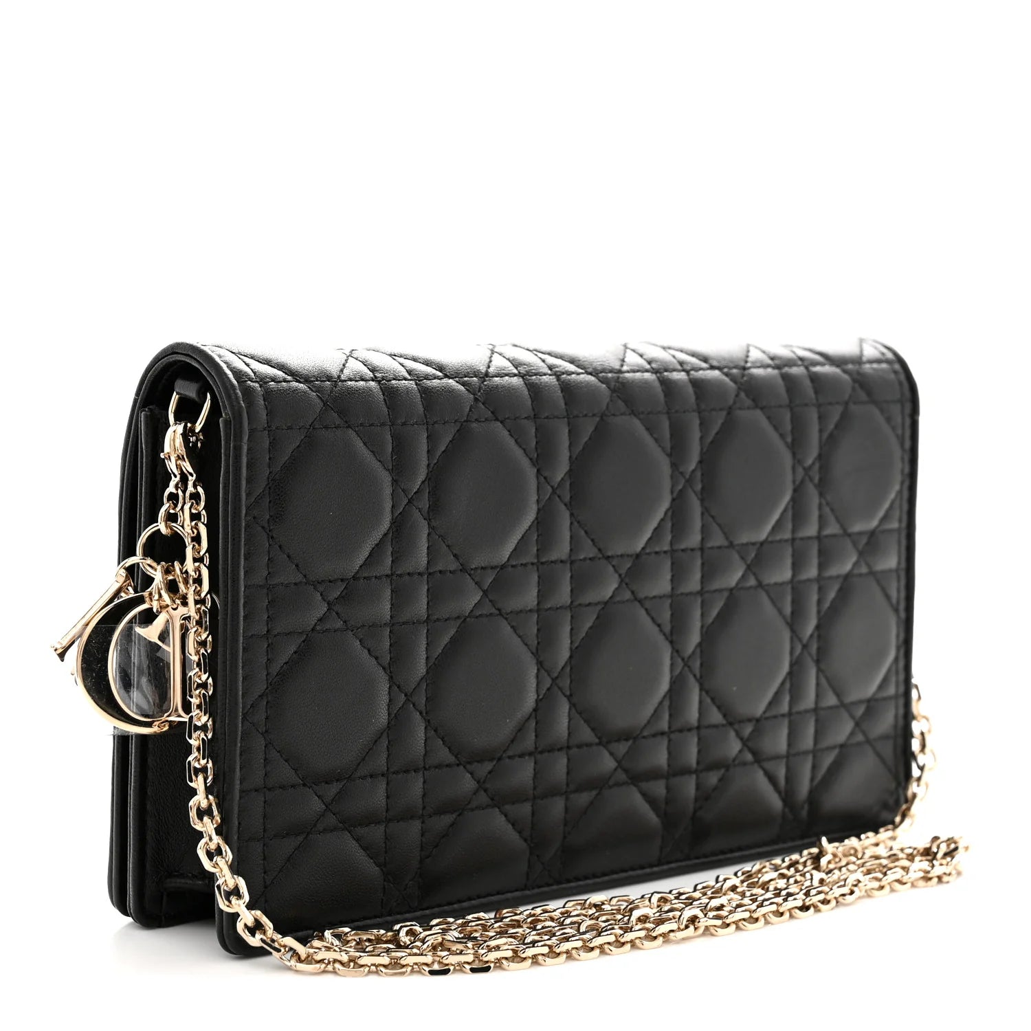 Dior Black Cannage Leather Pouch