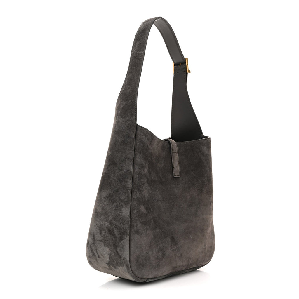Saint Laurent Grey Suede Hobo