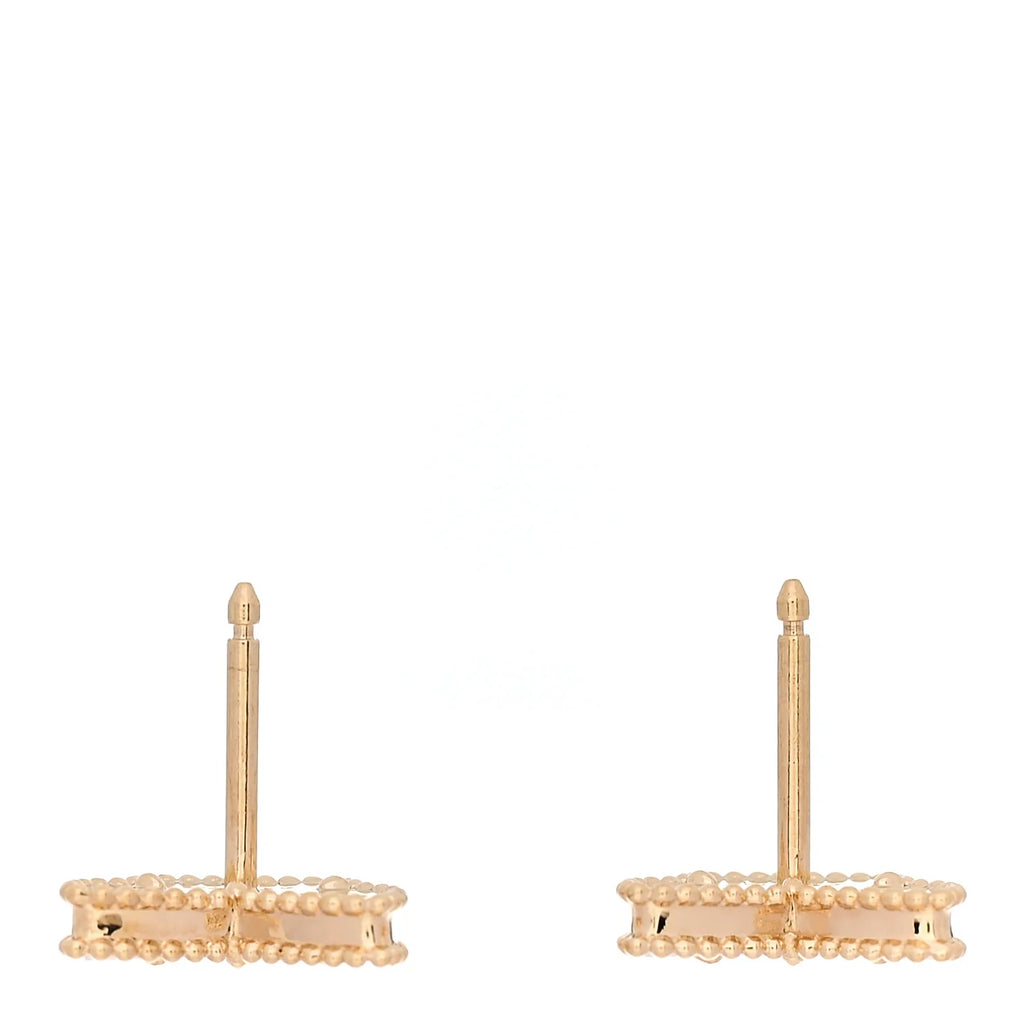 Van Cleef Gold Butterfly Pearl Earrings