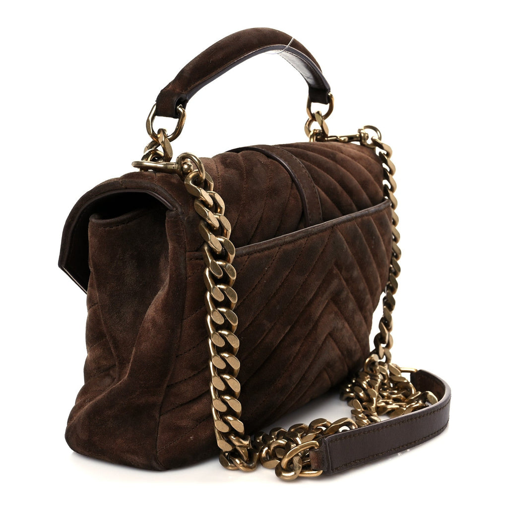 Saint Laurent Brown Suede Bag