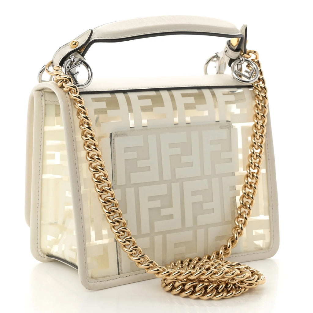 Fendi White Leather Monogram Bag