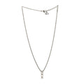 Dior Silver Vertical Logo Necklace