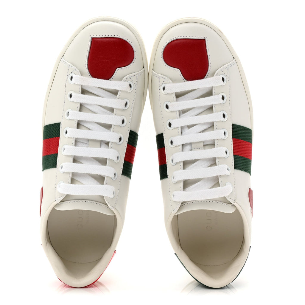 Gucci Ace Heart Leather Sneakers