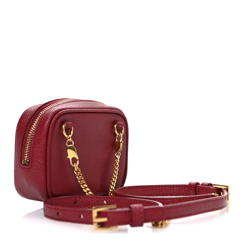 Saint Laurent Red Quilted Tassel Crossbody