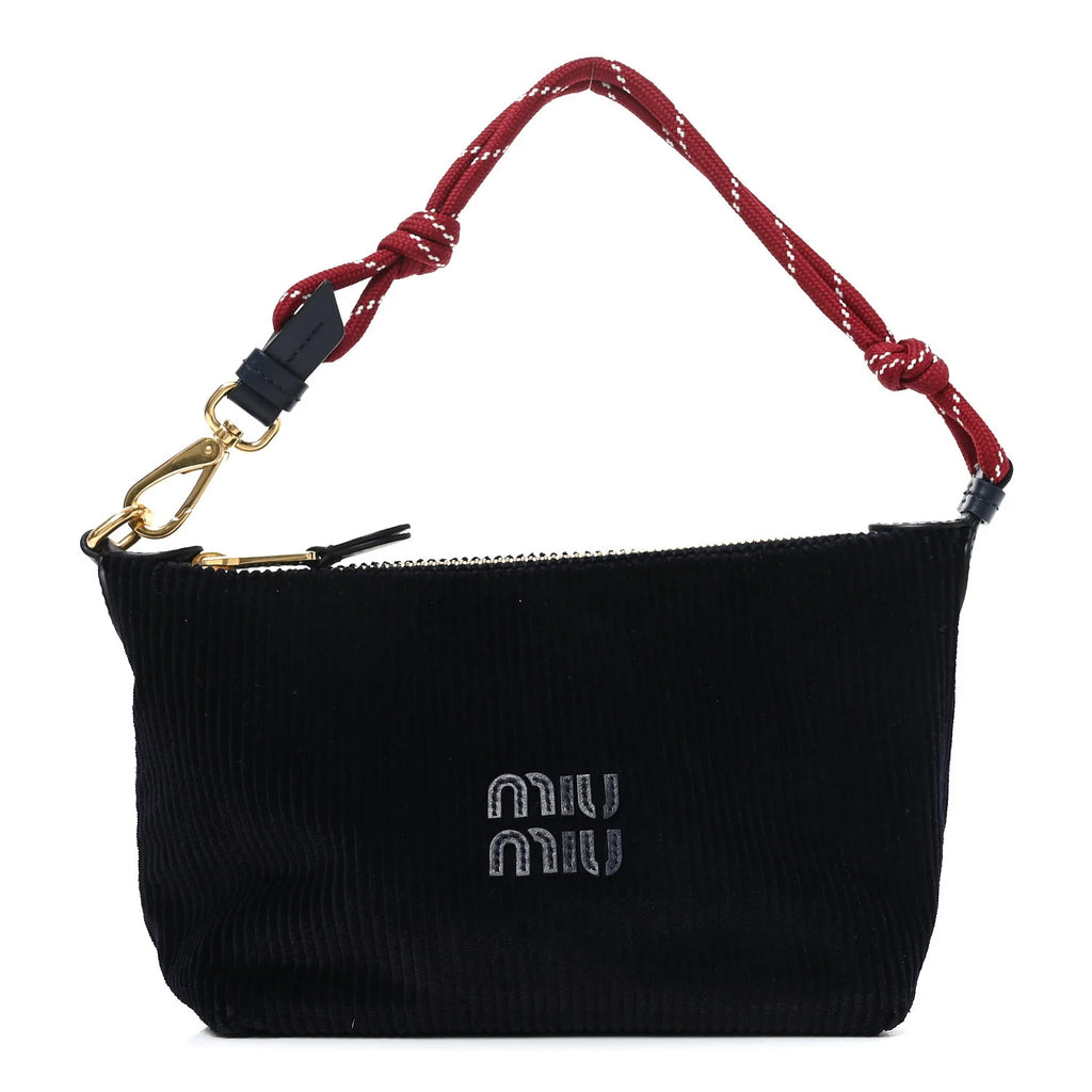 Miu Miu Black Corduroy Pouch