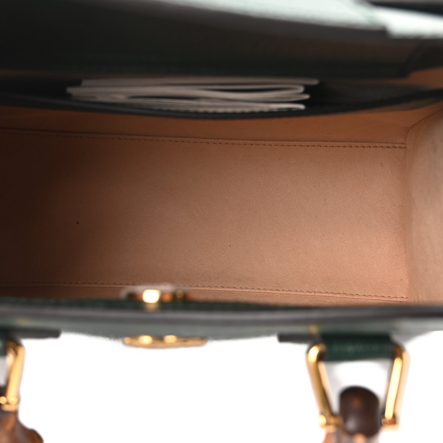 Gucci Diana Green Bamboo Tote