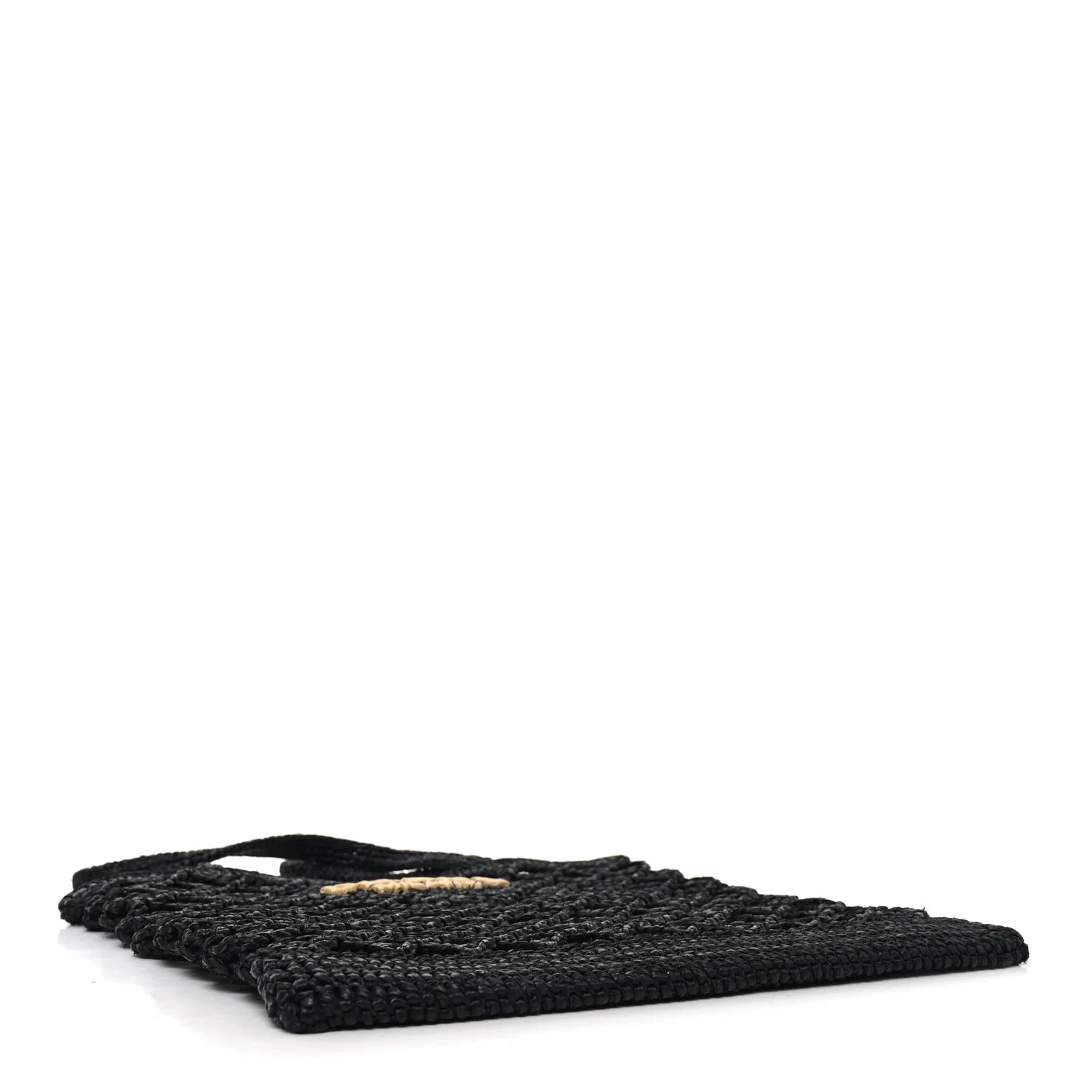 Prada Black Raffia Tote Bag