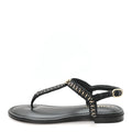 Chanel Black Leather Chain Sandals