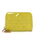 Dior Yellow Cannage Patent Wallet