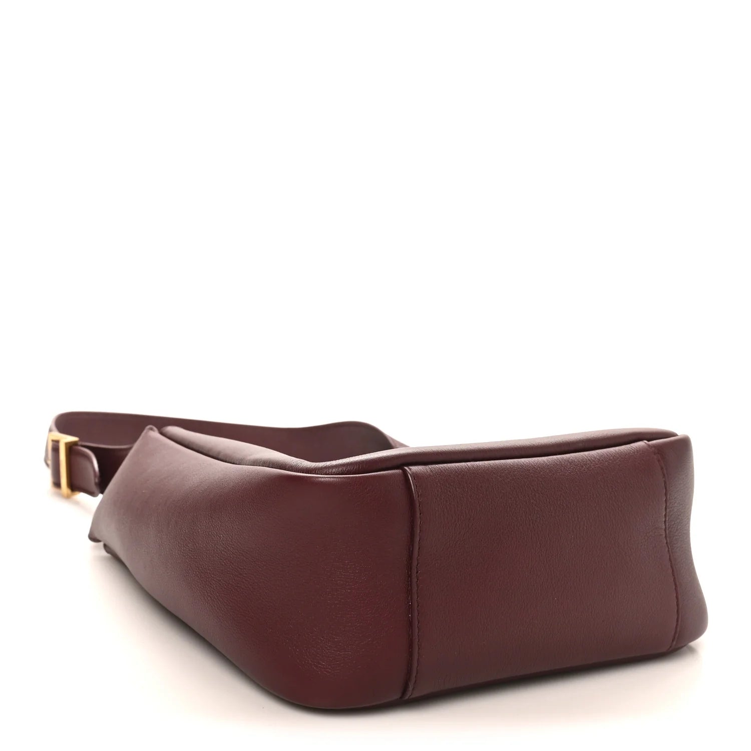 Saint Laurent Burgundy Grained Hobo