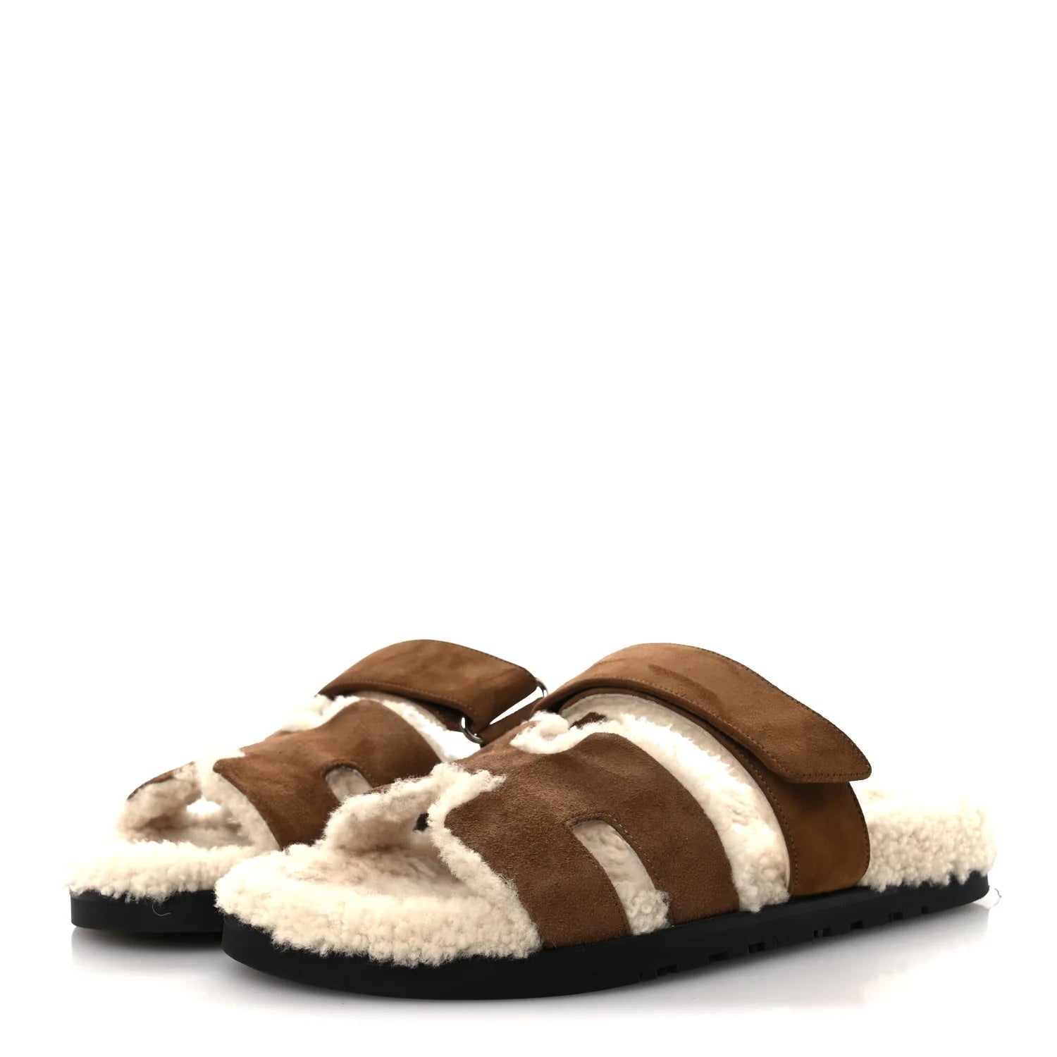Hermes Brown Suede Shearling Chypre