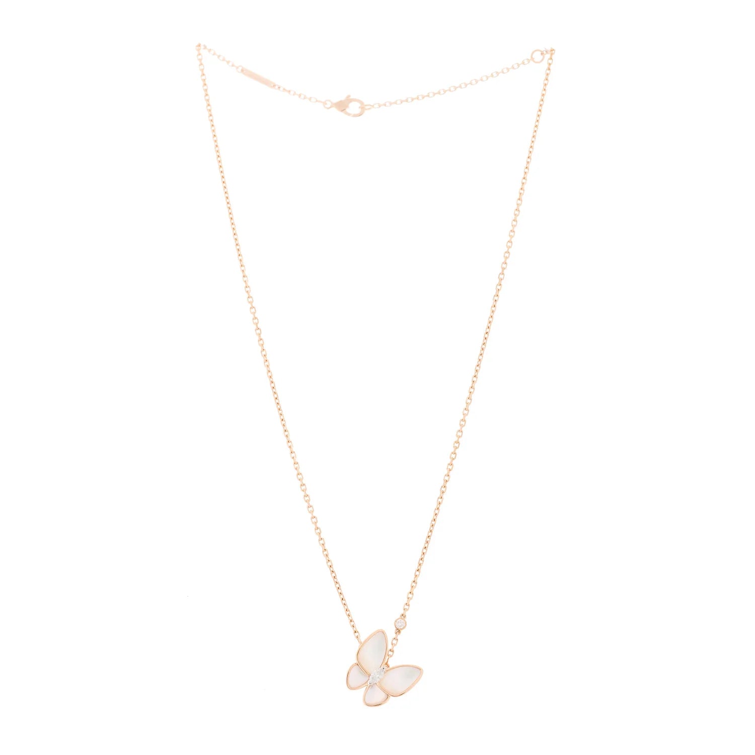 Van Cleef Butterfly Pearl Necklace