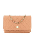 Chanel Beige Quilted Caviar Flap