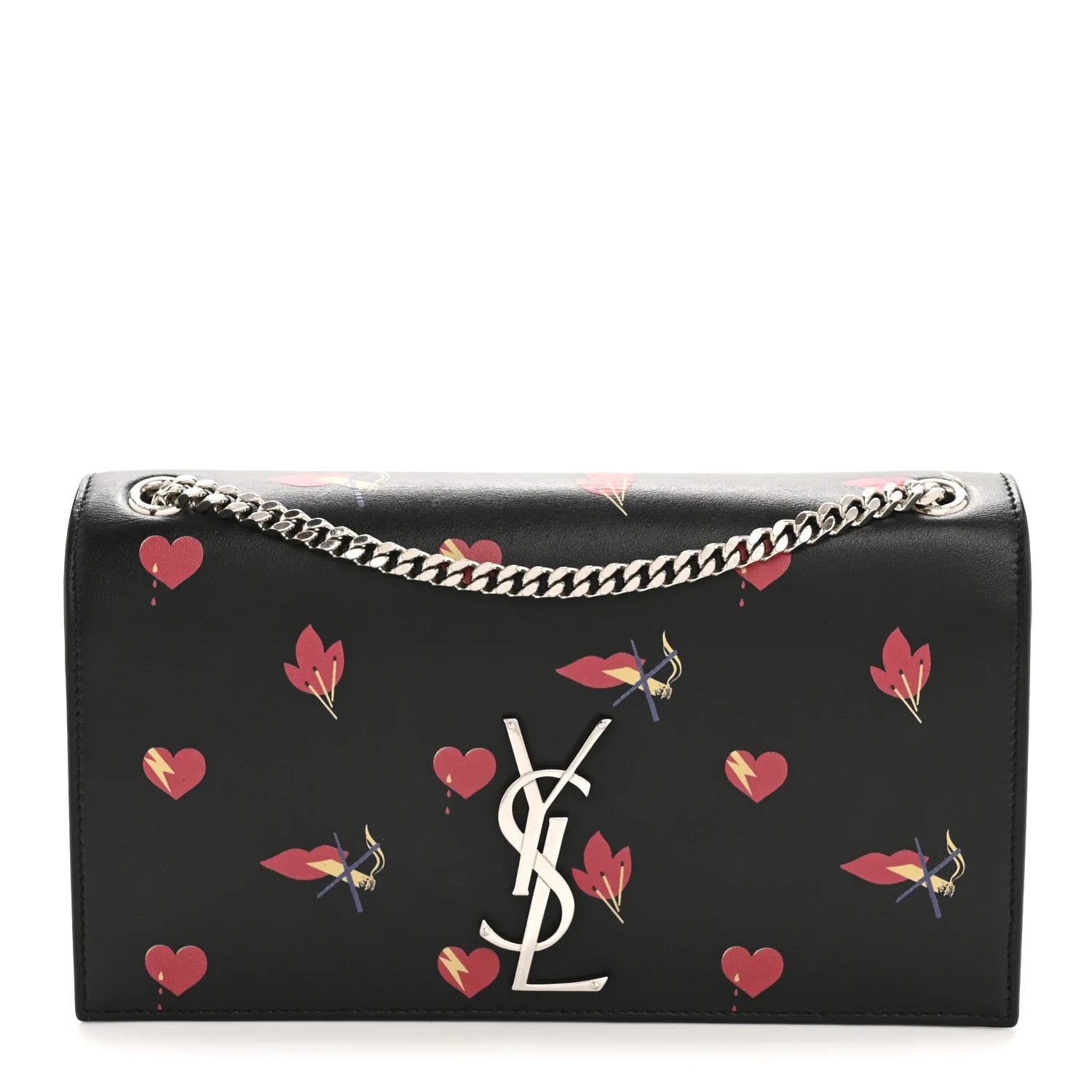 Saint Laurent Heart Print Kate