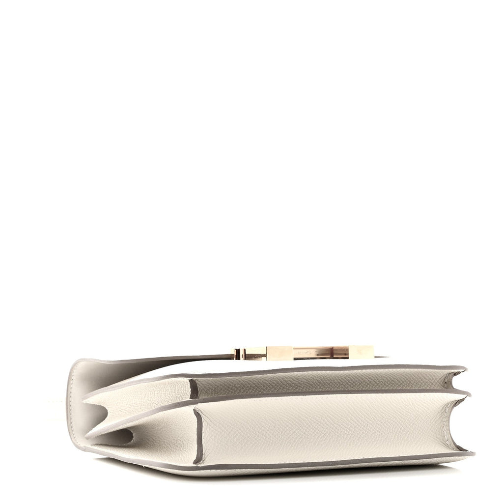 Hermes White Epsom Constance Bag