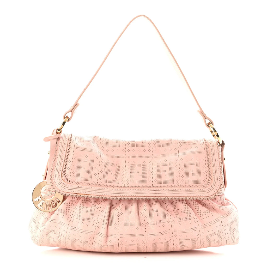 Fendi Pink Perforated Zucca Bag