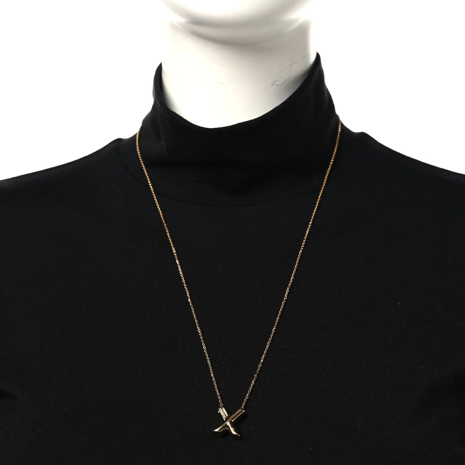 Louis Vuitton Gold "X" Necklace