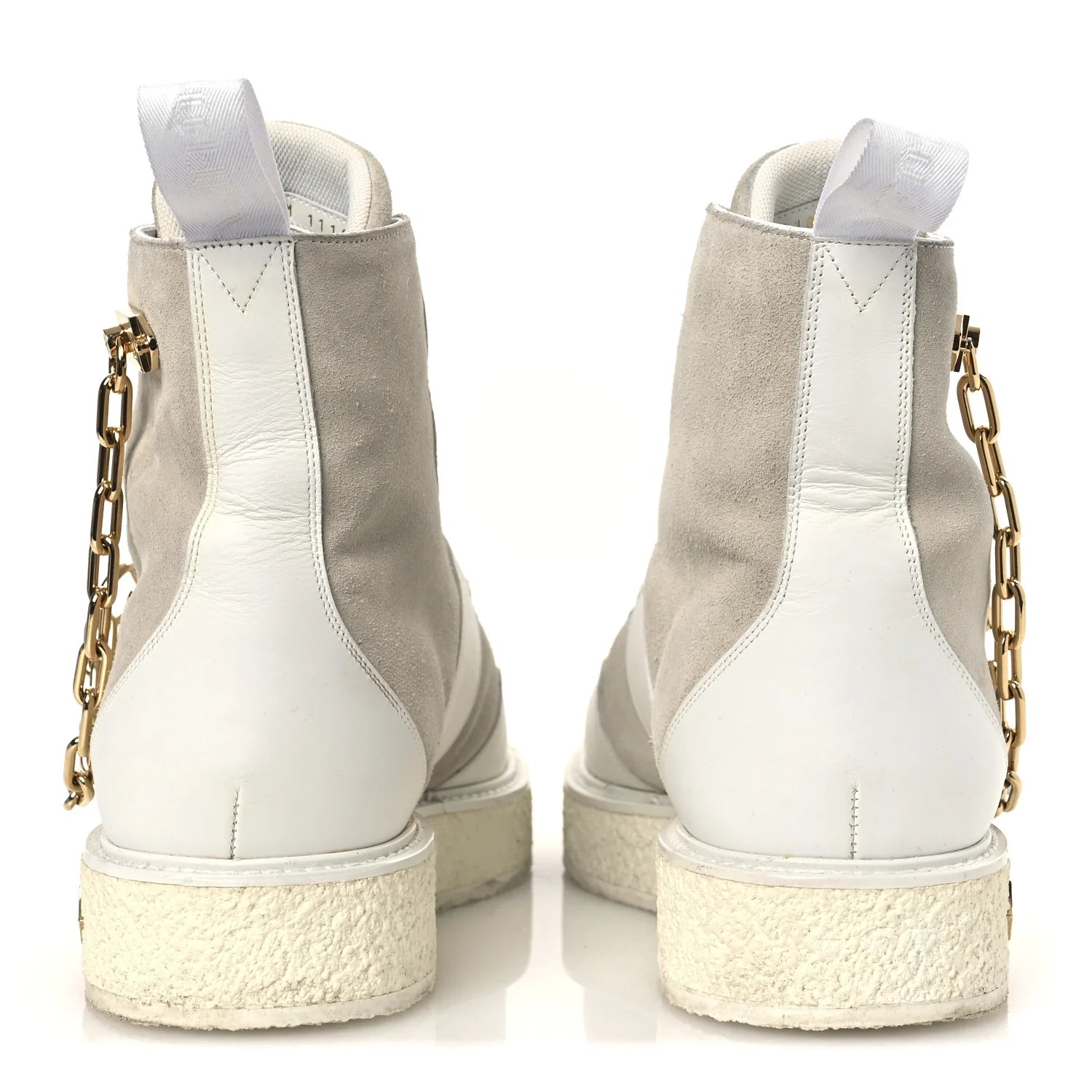 Louis Vuitton White Suede High-Top