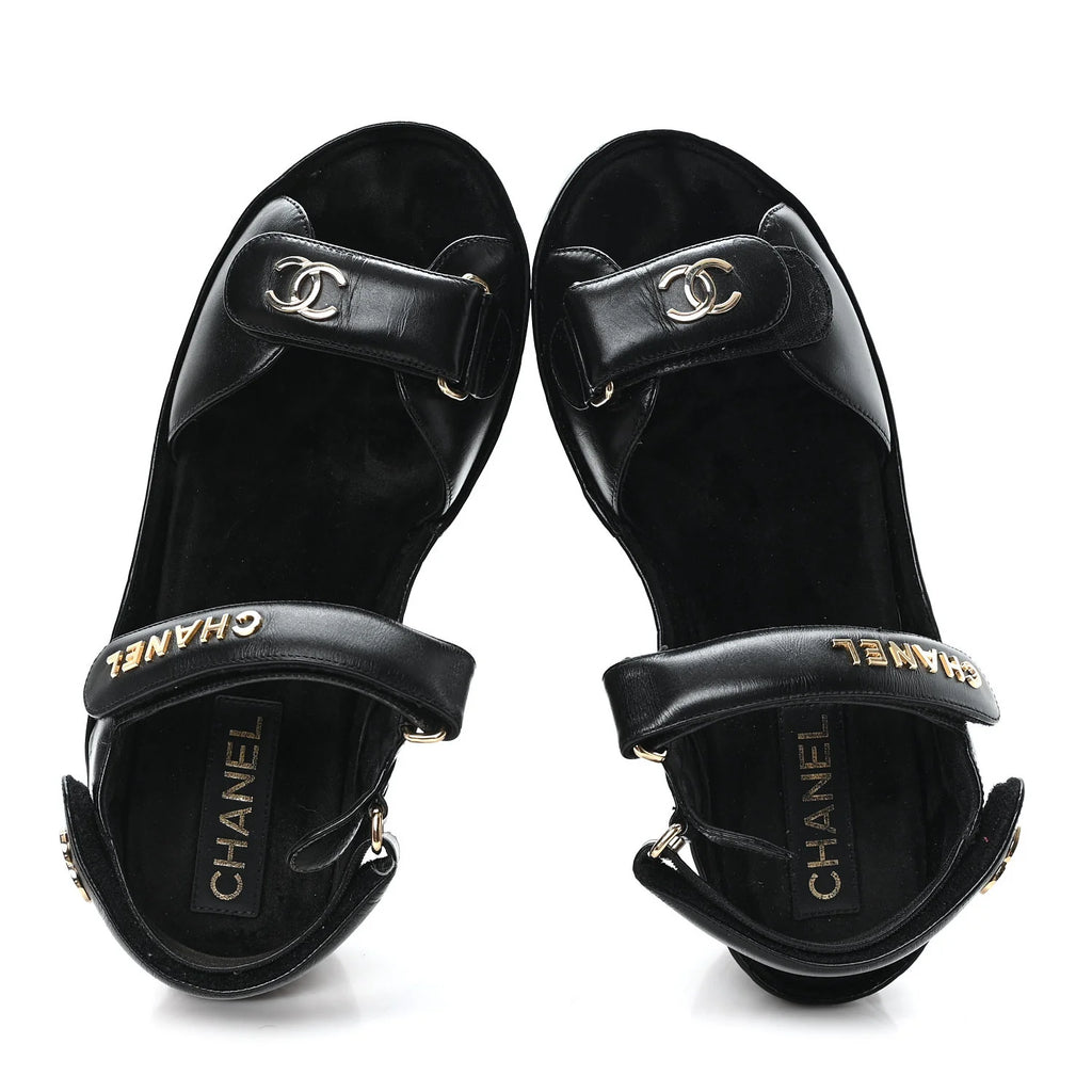 Chanel Black Quilted Leather Platform