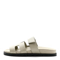 Hermes Off-White Leather Chypre Sandals