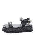 Chanel Black Quilted Leather Platforms