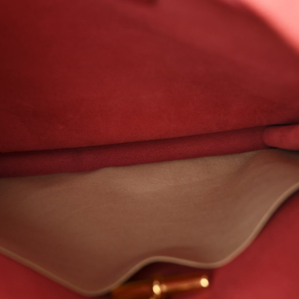 Hermes Red Grained Leather Vesly