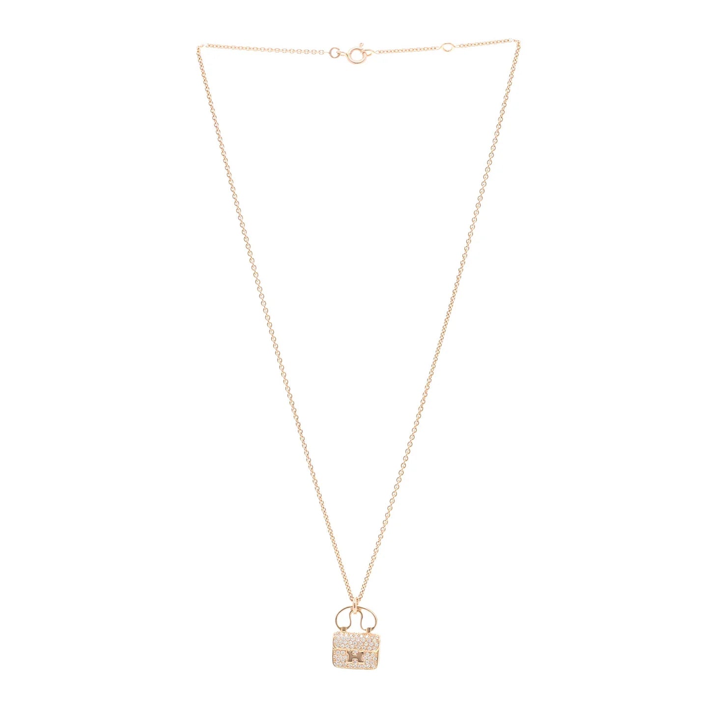Hermes Diamond Amulette Birkin Necklace