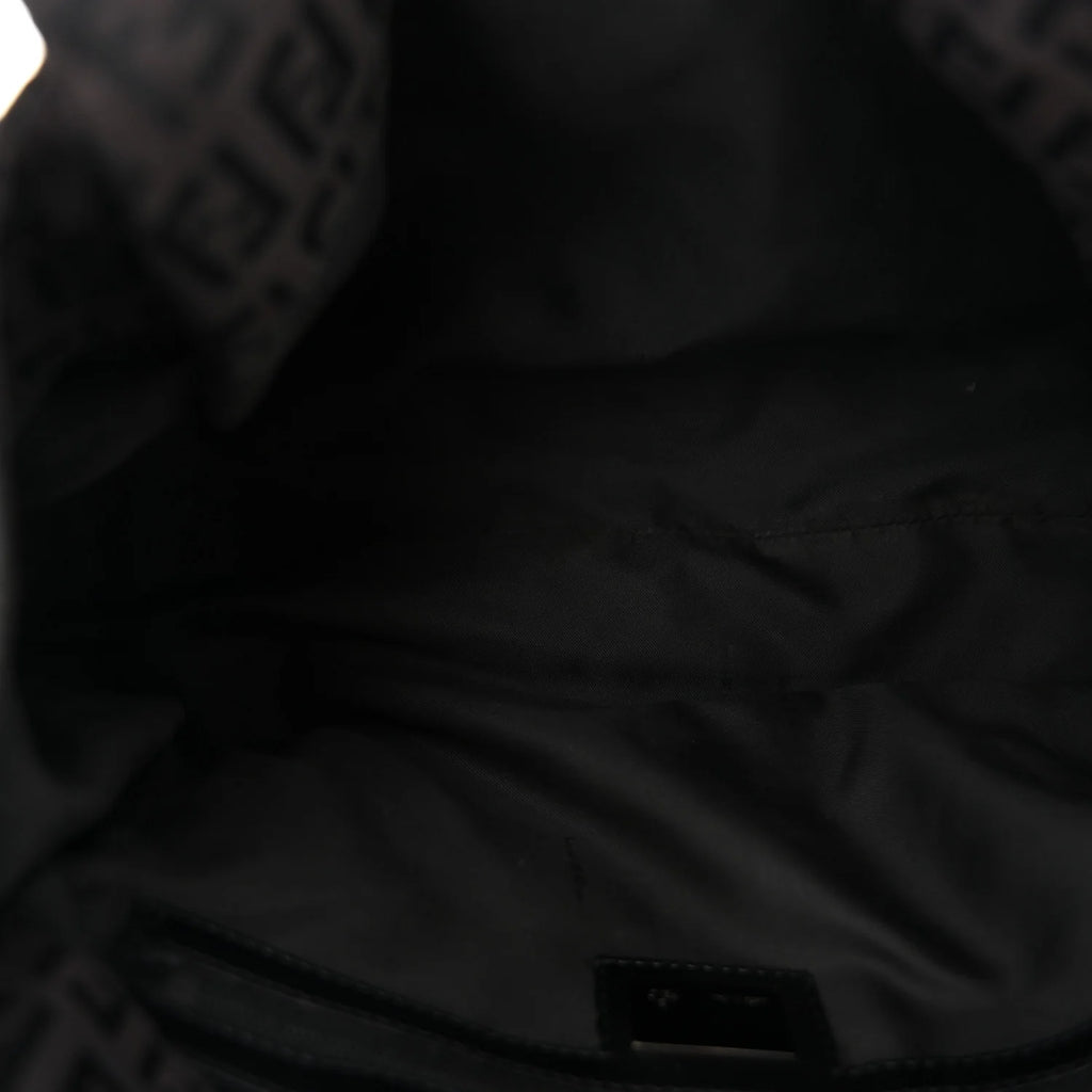 Fendi Black Zucchino Canvas Tote
