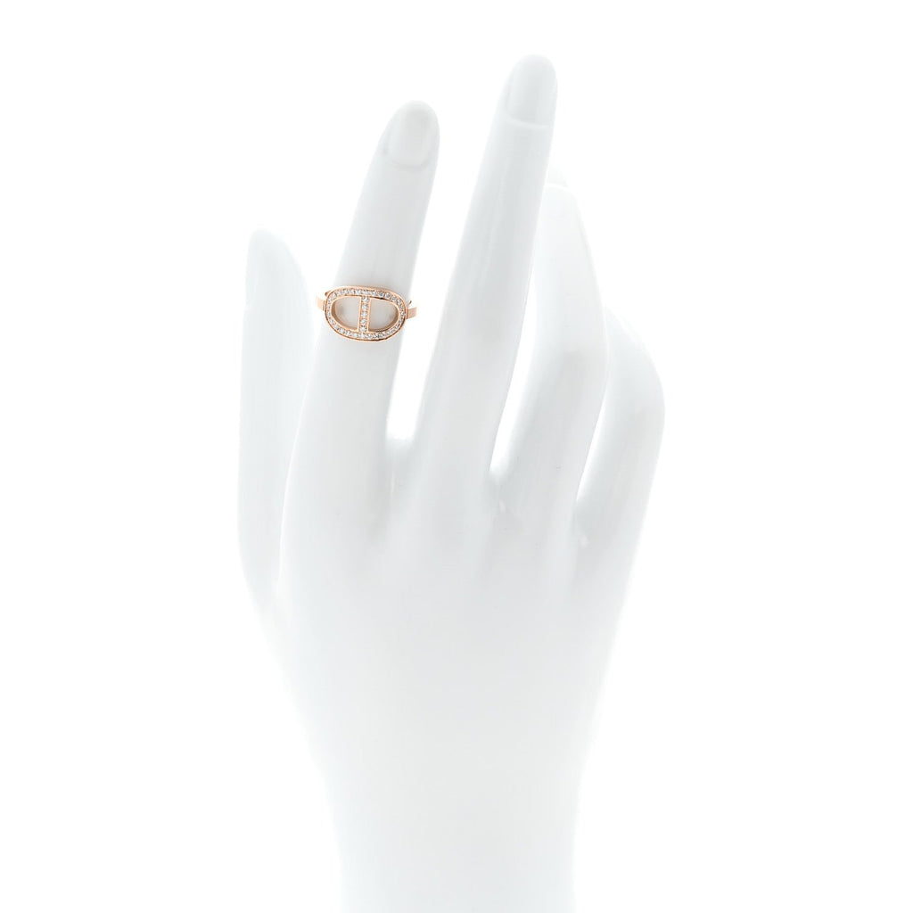 Hermes Rose Gold Diamond Ring