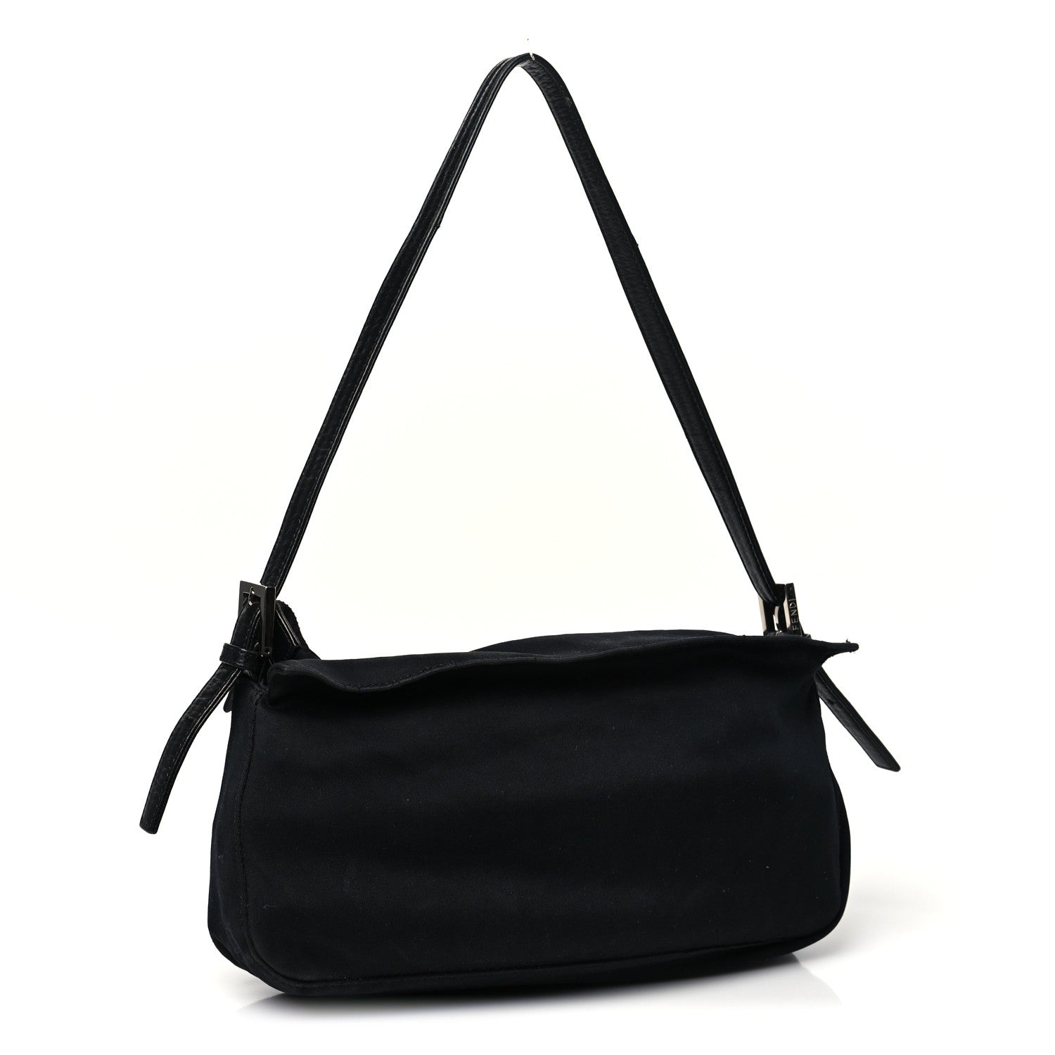 Fendi Black Nylon Baguette Bag