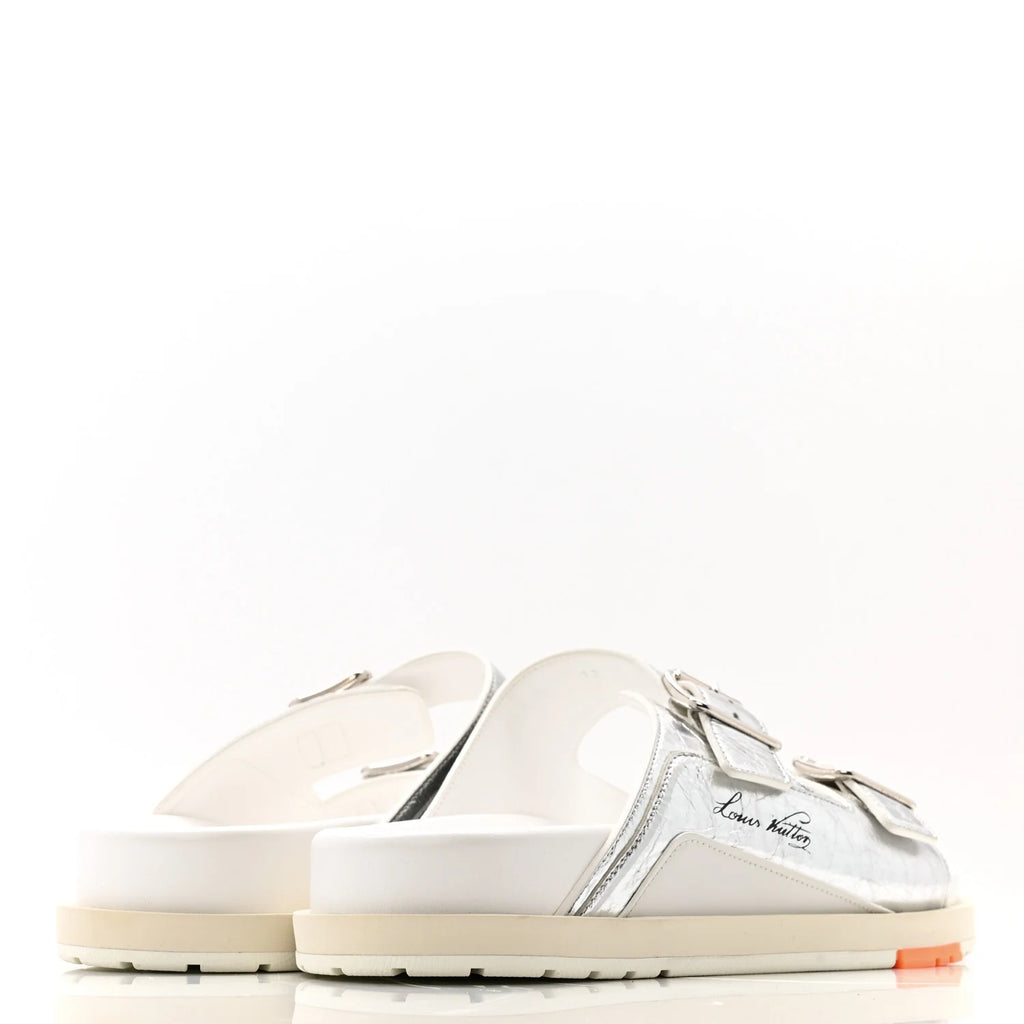 Louis Vuitton Metallic Silver Mules