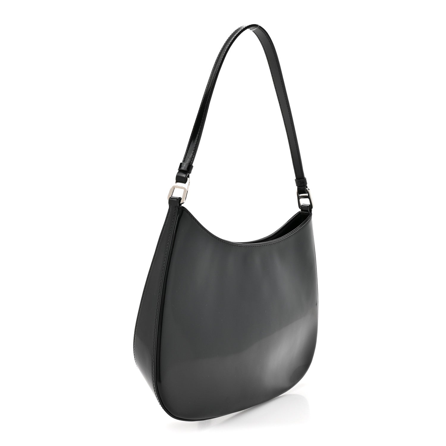 Prada Black Brushed Cleo Bag
