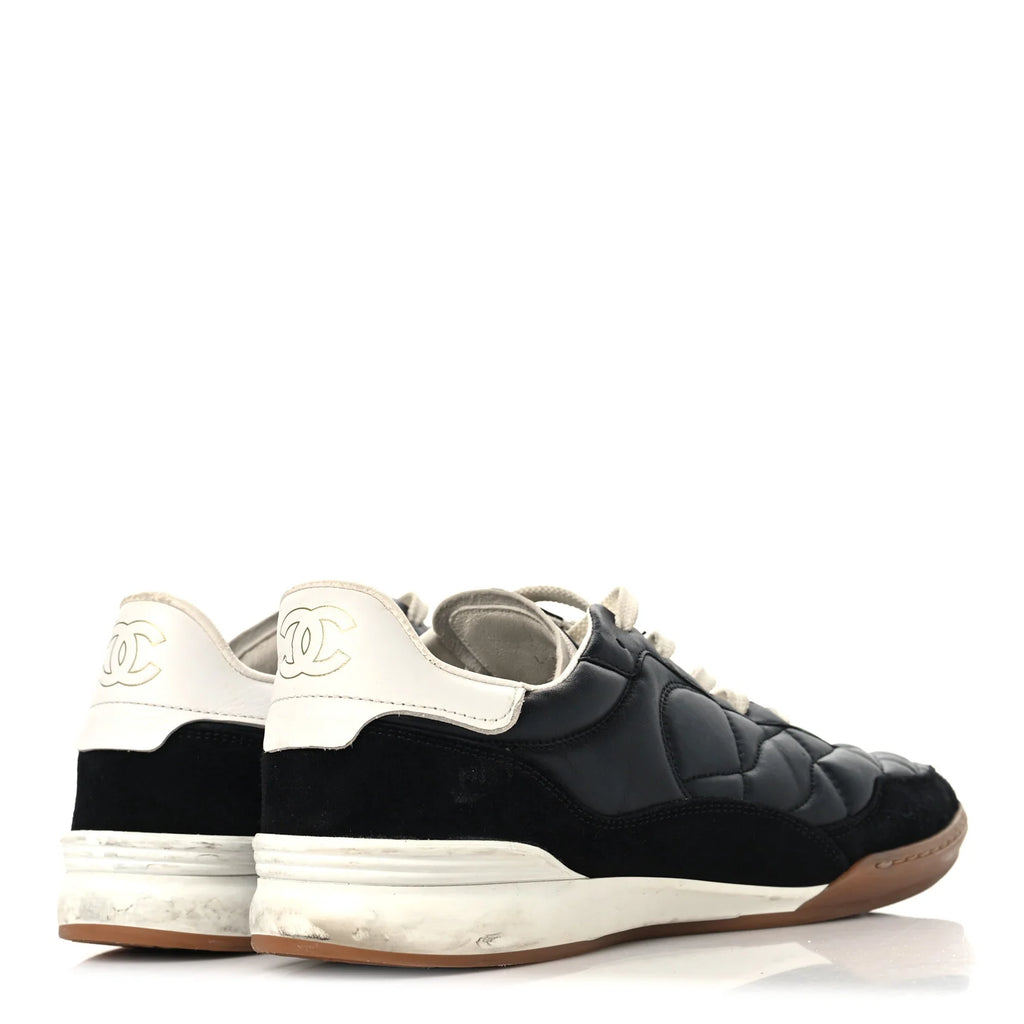 Chanel Black Quilted Leather Sneakers
