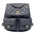 Chanel Navy Caviar Quilted Backpack