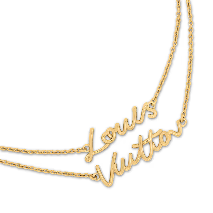 Louis Vuitton Gold Signature Necklace
