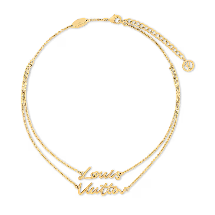 Louis Vuitton Gold Signature Necklace