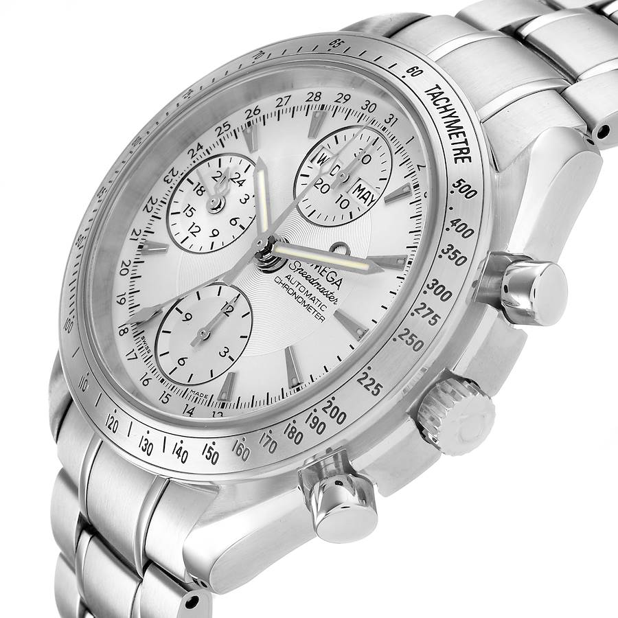 Omega Speedmaster Day-Date Silver Chronograph