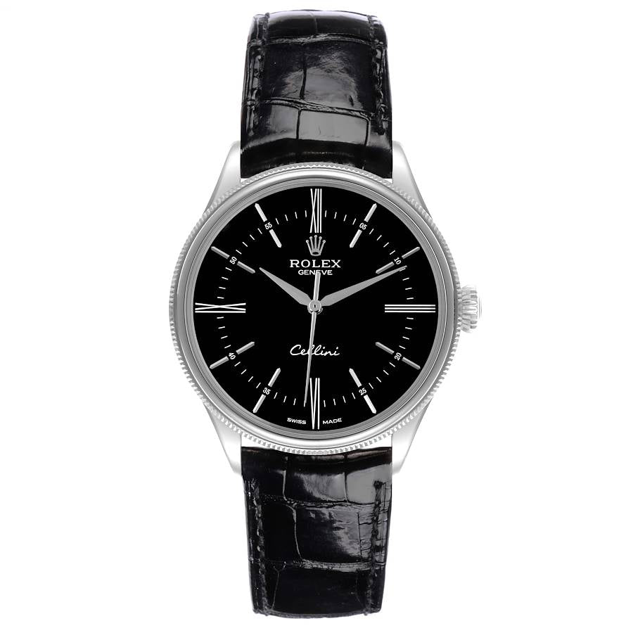 Rolex Cellini White Gold Black