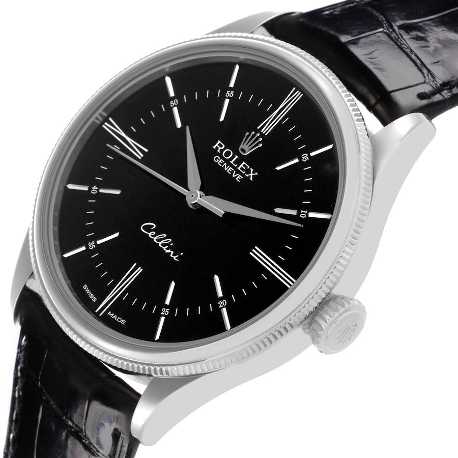 Rolex Cellini White Gold Black
