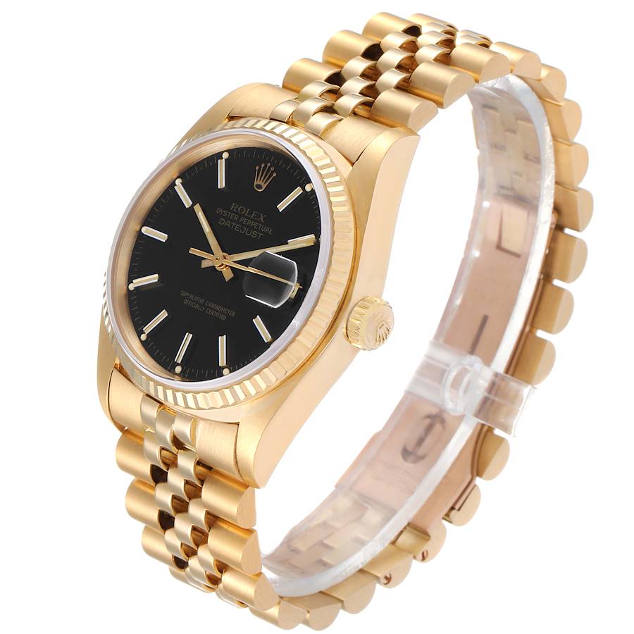 Rolex Datejust Yellow Gold Black