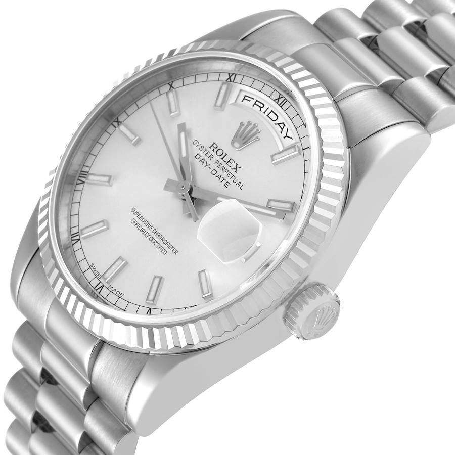 Rolex Day-Date White Gold Silver