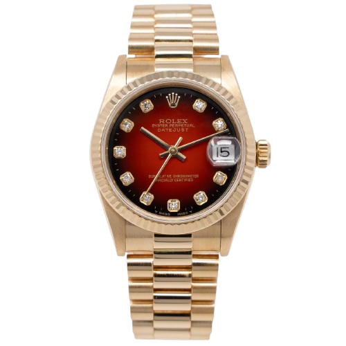 Rolex Datejust Gold Red Diamond