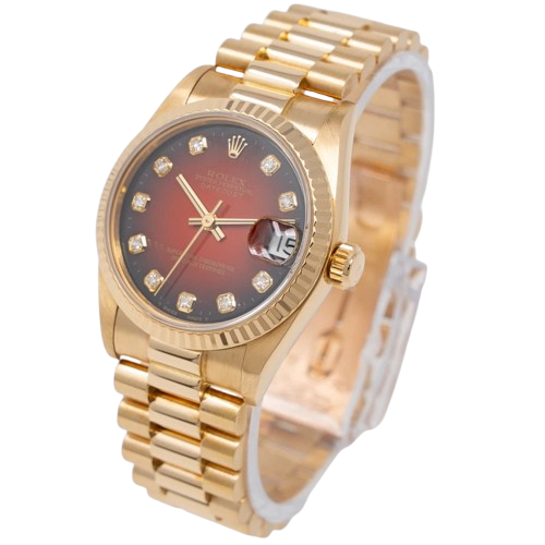 Rolex Datejust Gold Red Diamond